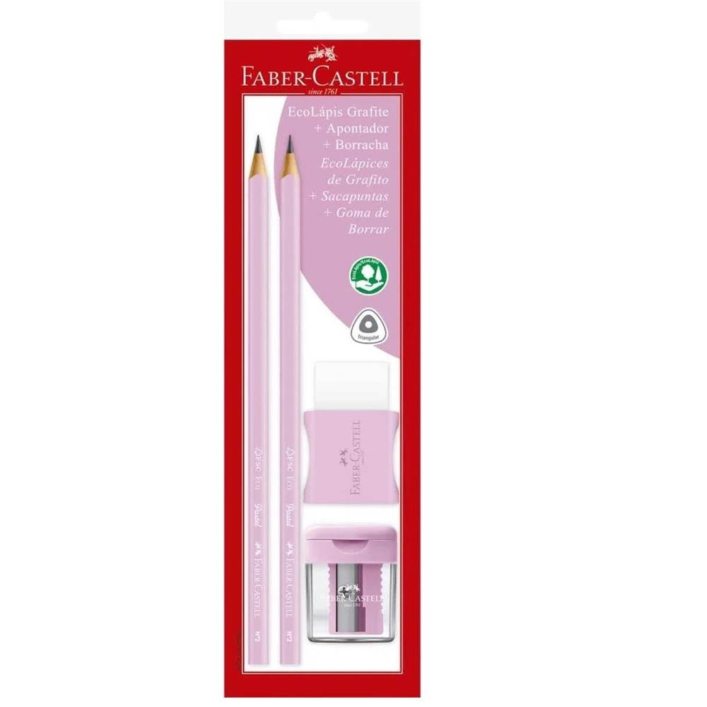 Kit EcoLapis Faber Castell Lapis + Borracha + Apontador