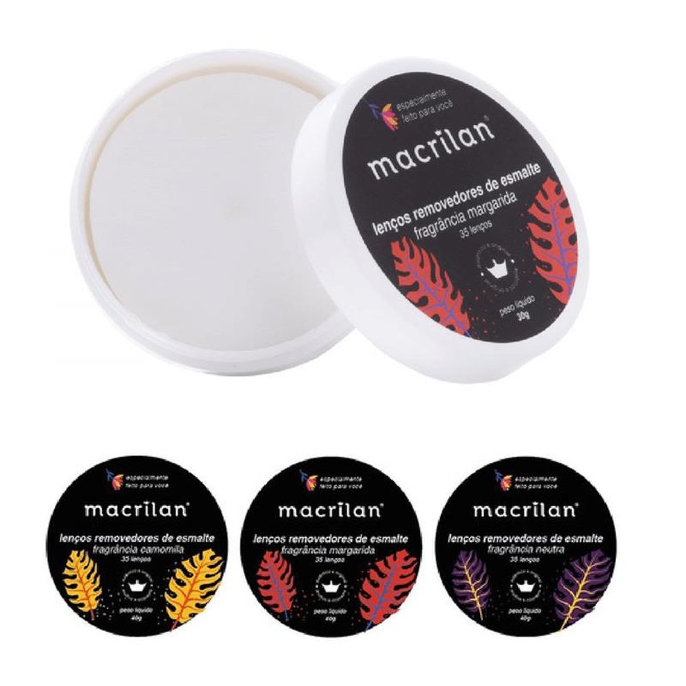 Lenço Removedor de Esmalte Macrilan 35 Unidades