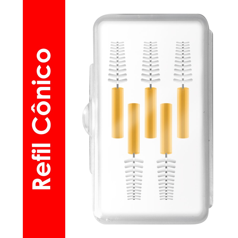 Refil Escova Dentalclean Profissional Interdental Cônico Caixa Com 12 Unidades