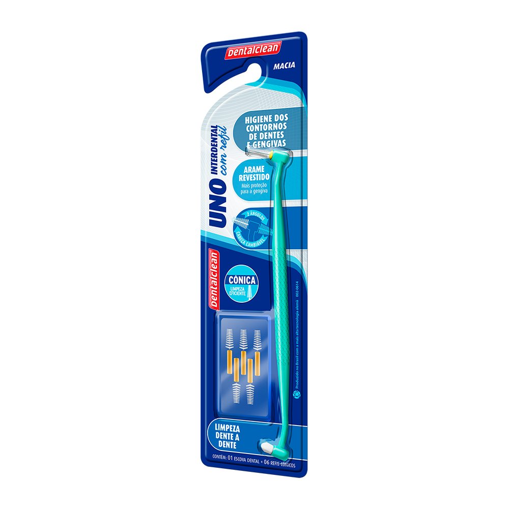 Escova Dental Profissional Uno Interdental + Refil Cônico Dentalclean