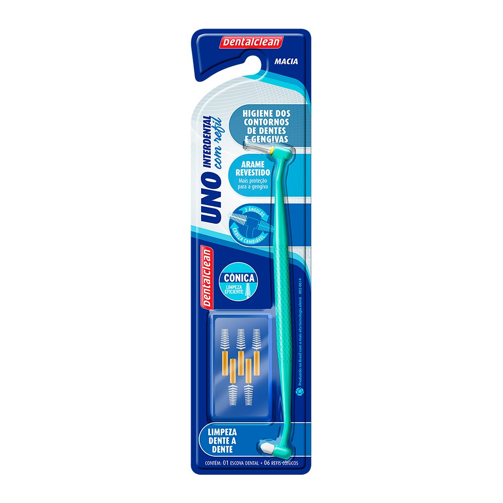 Escova Dental Profissional Uno Interdental + Refil Cônico Dentalclean