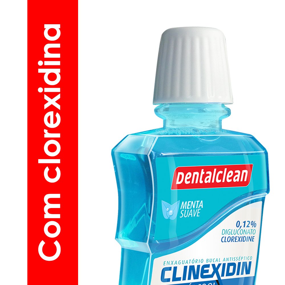 Enxaguante Antisséptico Bucal Dentalclean Profissional Clinexidin Zero 300 ML Caixa com 12 Unidades