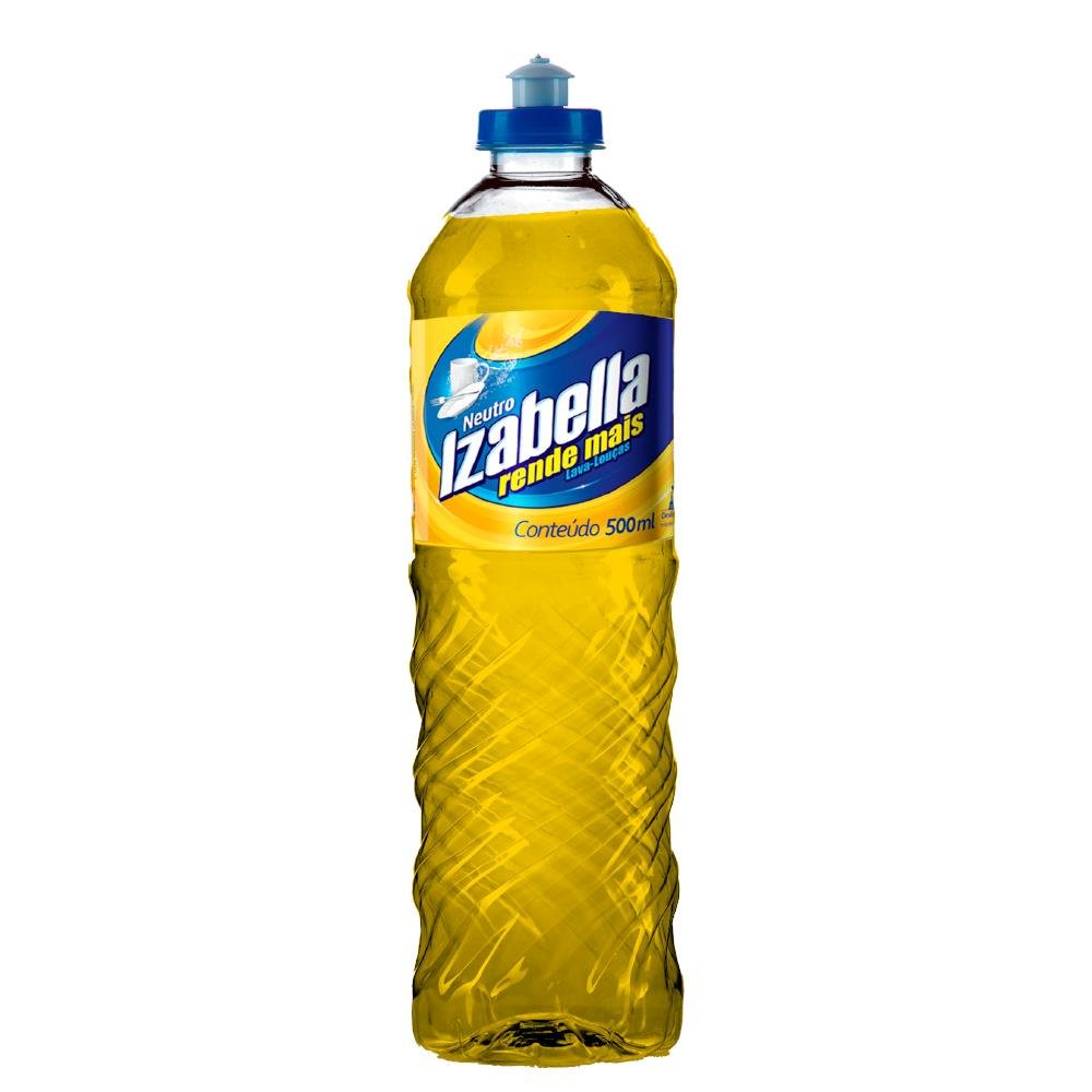 Detergente Neutro Izabella 500Ml Fardo Com 24 Unidades