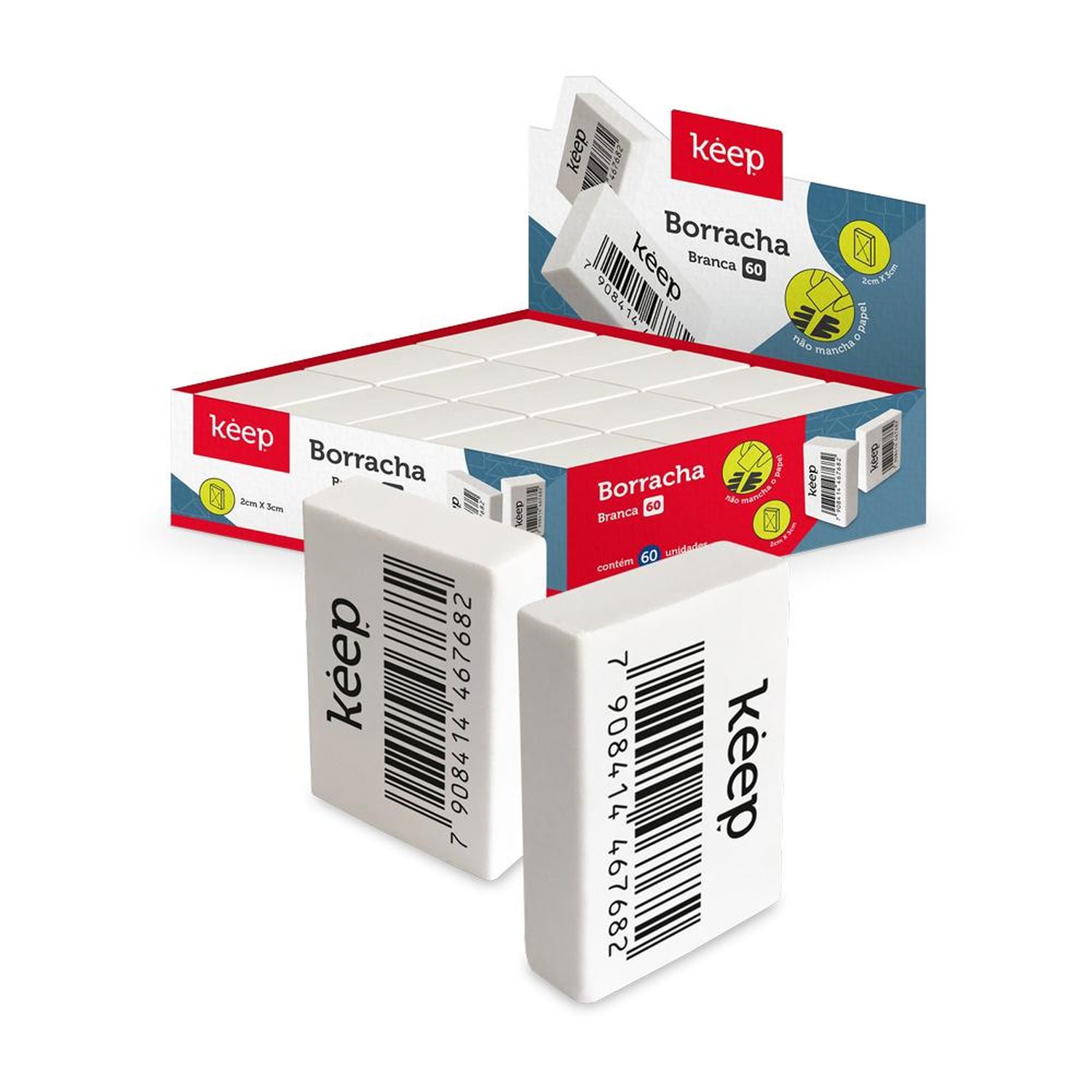 Borracha Branca 60 - Caixa Com 60 Unidades Keep - EI131