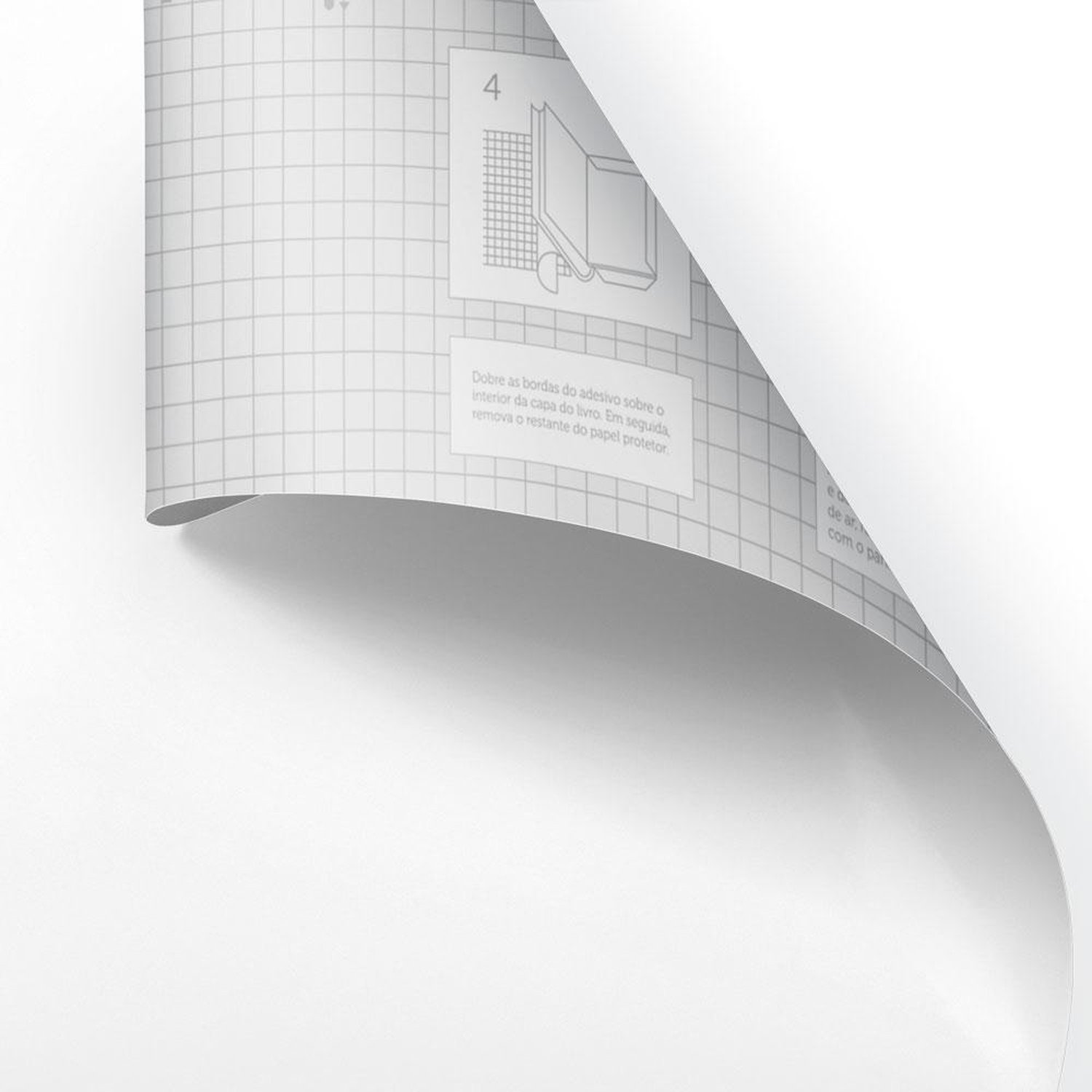 Plastico Adesivo Branco 0.08mm PVC 45cm x 10m Keep - EI163