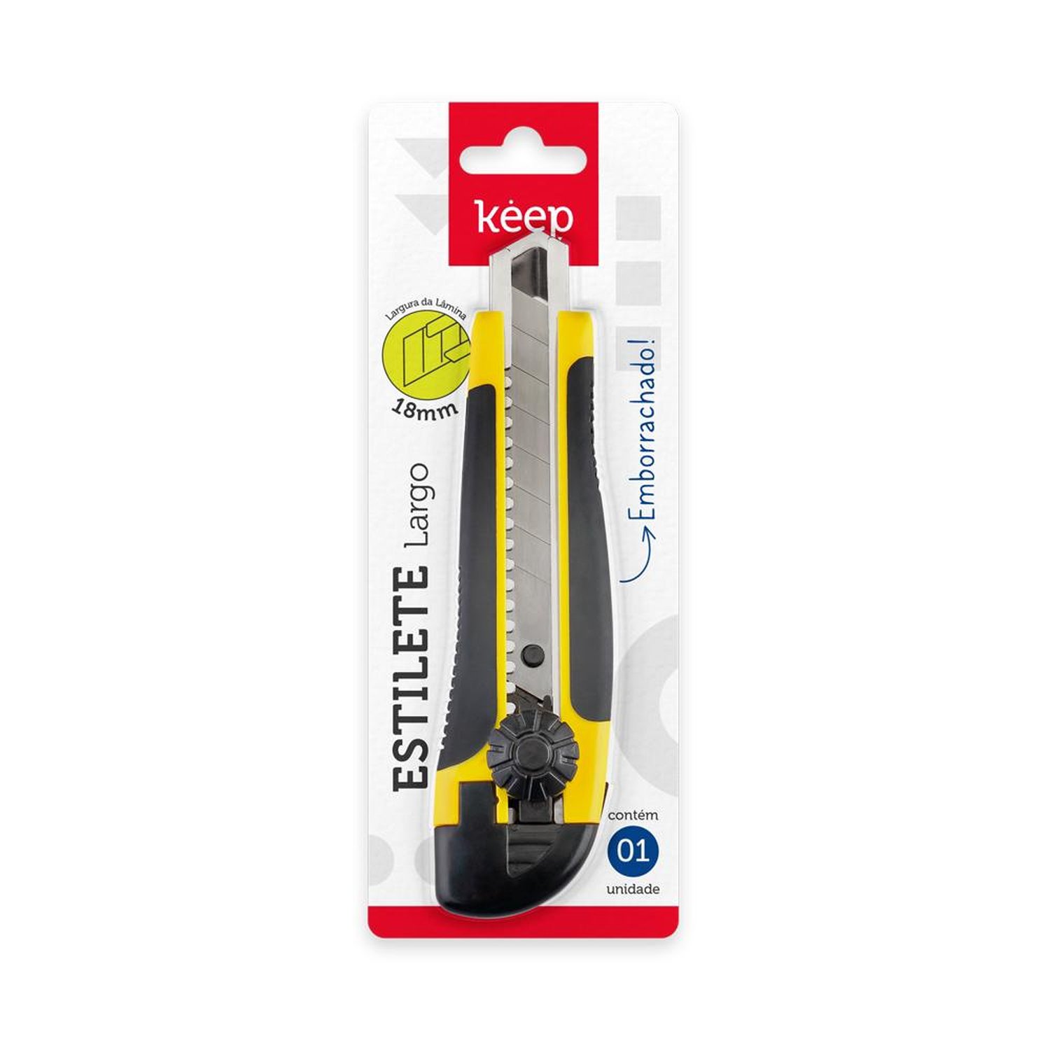 Estilete Largo Emborrachado Keep - EI172