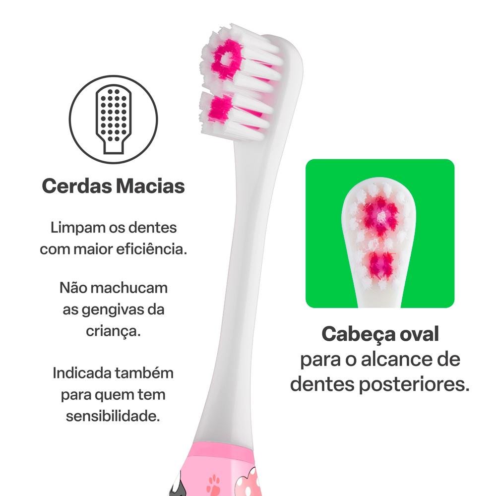 Escova Eletrica Sonica Infantil Health Pro Gatinho - HC155