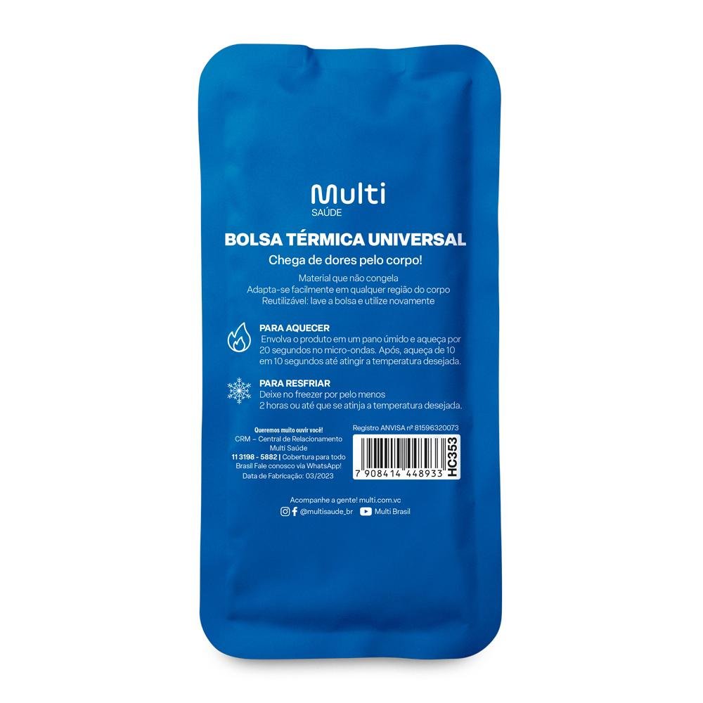 Bolsa Gel Termica Azul Hc353 Multilaser