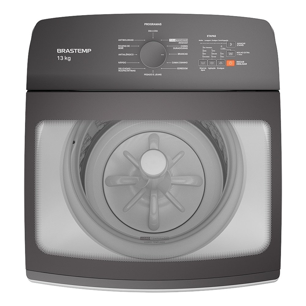 Máquina de Lavar Roupa 13Kg Brastemp BWK13 - Automática, Ciclo Tira Manchas, Branco, 220V