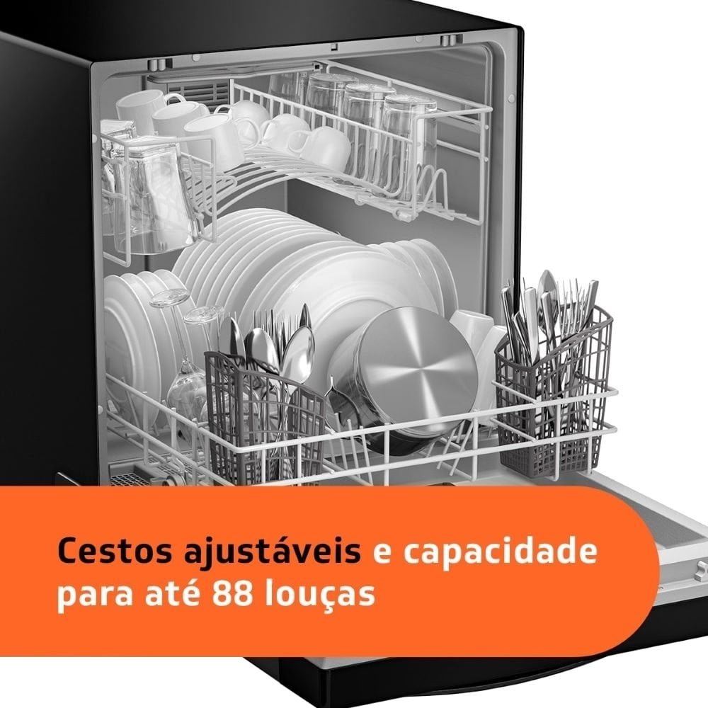 Lava-Louças 8 Serviços Brastemp BLF08AE Preto, 110V