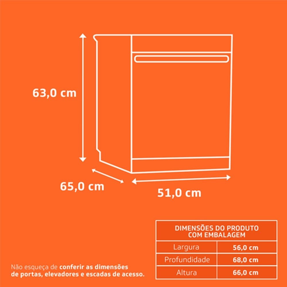 Lava-Louças 8 Serviços Brastemp BLF08AE Preto, 110V