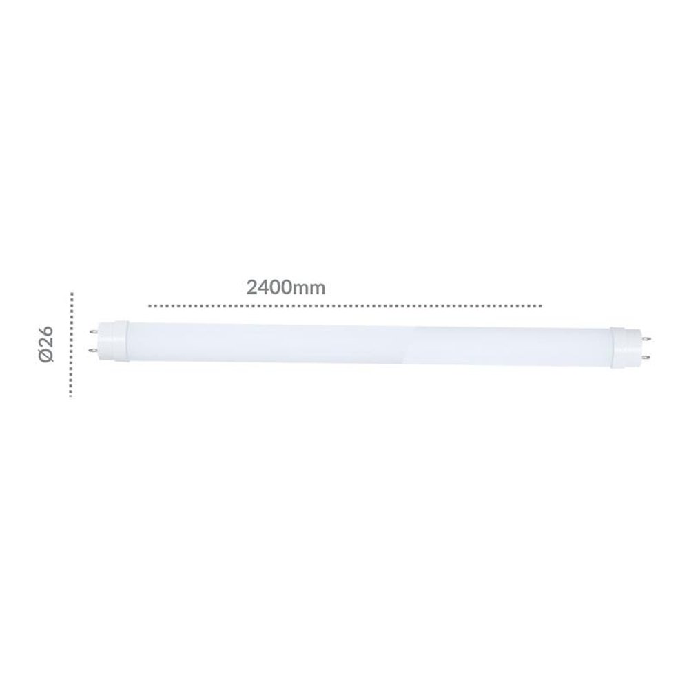 Lâmpada de Led Tubular de Vidro 40W 6500K Bivolt 240cm Luz Branca Sylvânia