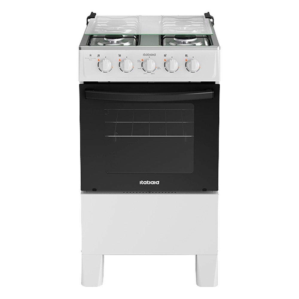 Fogão de Piso Itatiaia 4 Bocas Star Clean New - Acendimento Manual, Branco