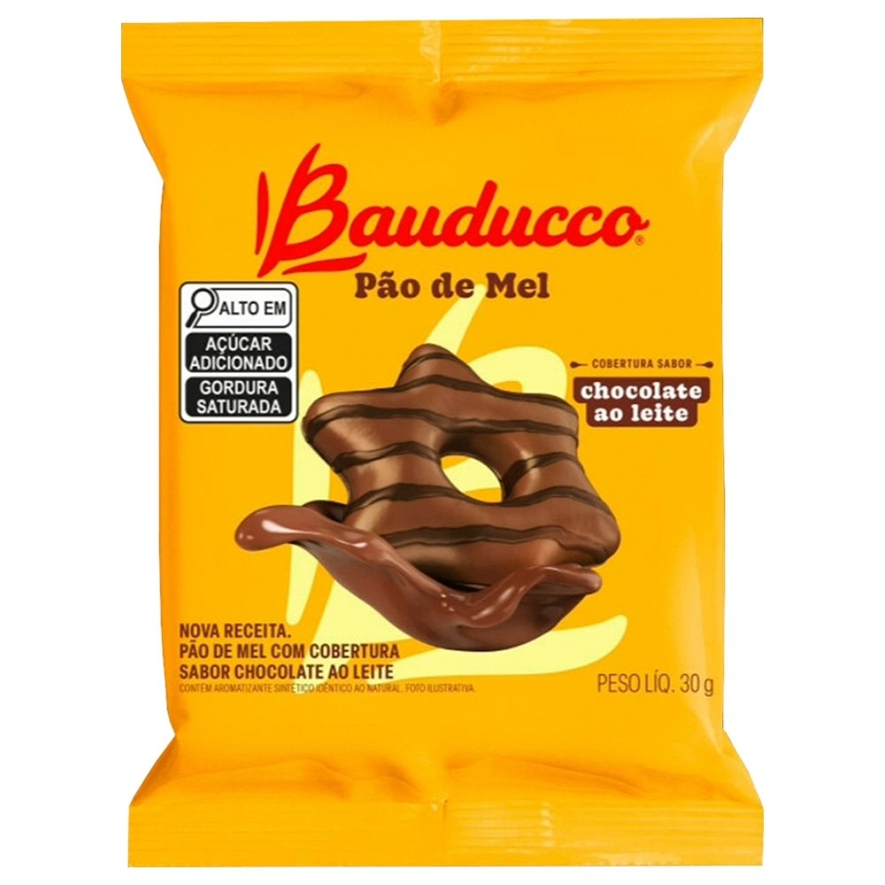 Pão de Mel Bauducco Display 30g - Embalagem com 15 Unidades