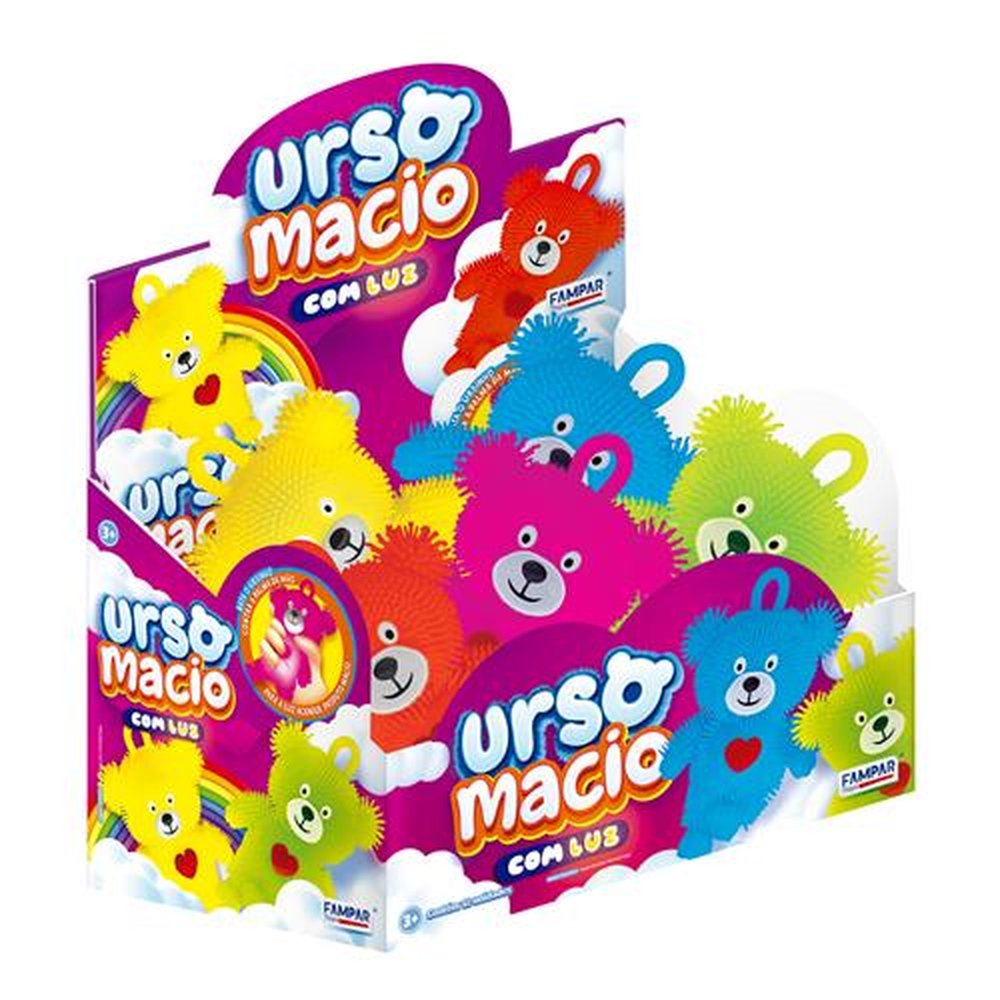 Urso Macio Com Luz com 12 Unidades