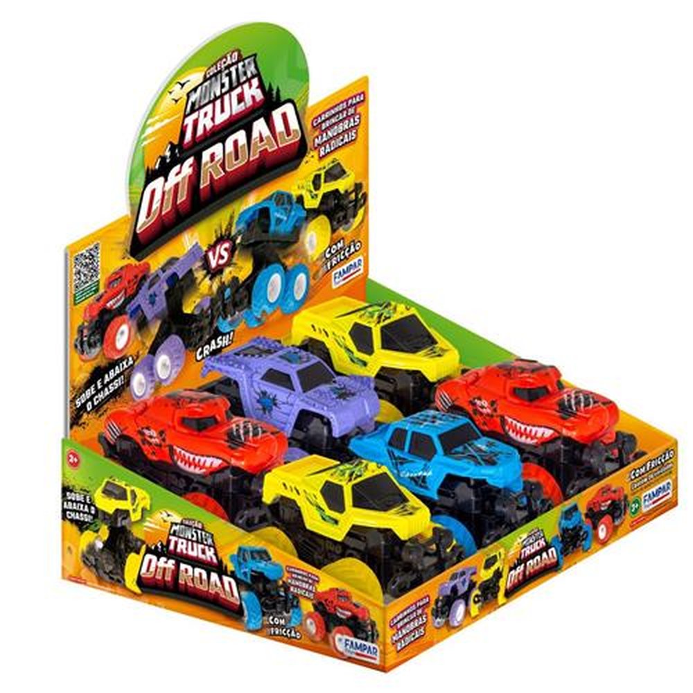 Colecao Monster Truck Off Road com 6 Unidades