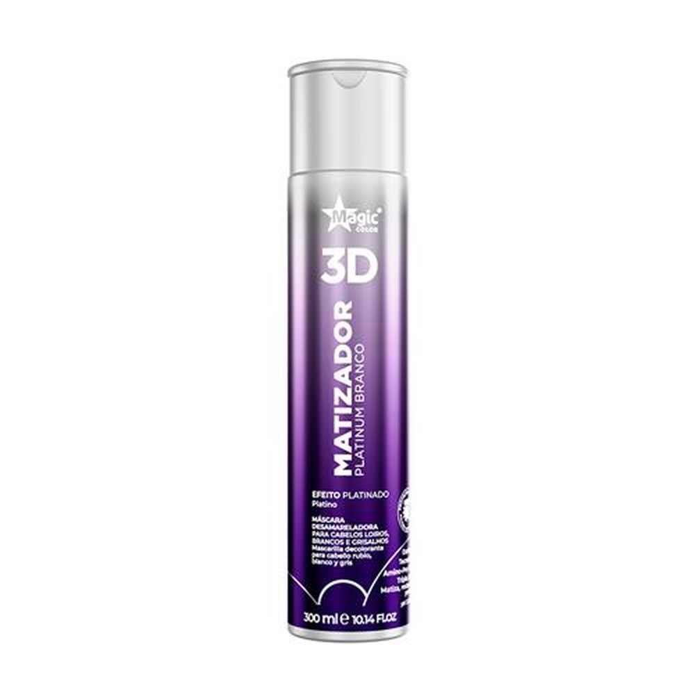 Matizador 3D Platinum Branco Efeito Platinado 300ml - Magic Color
