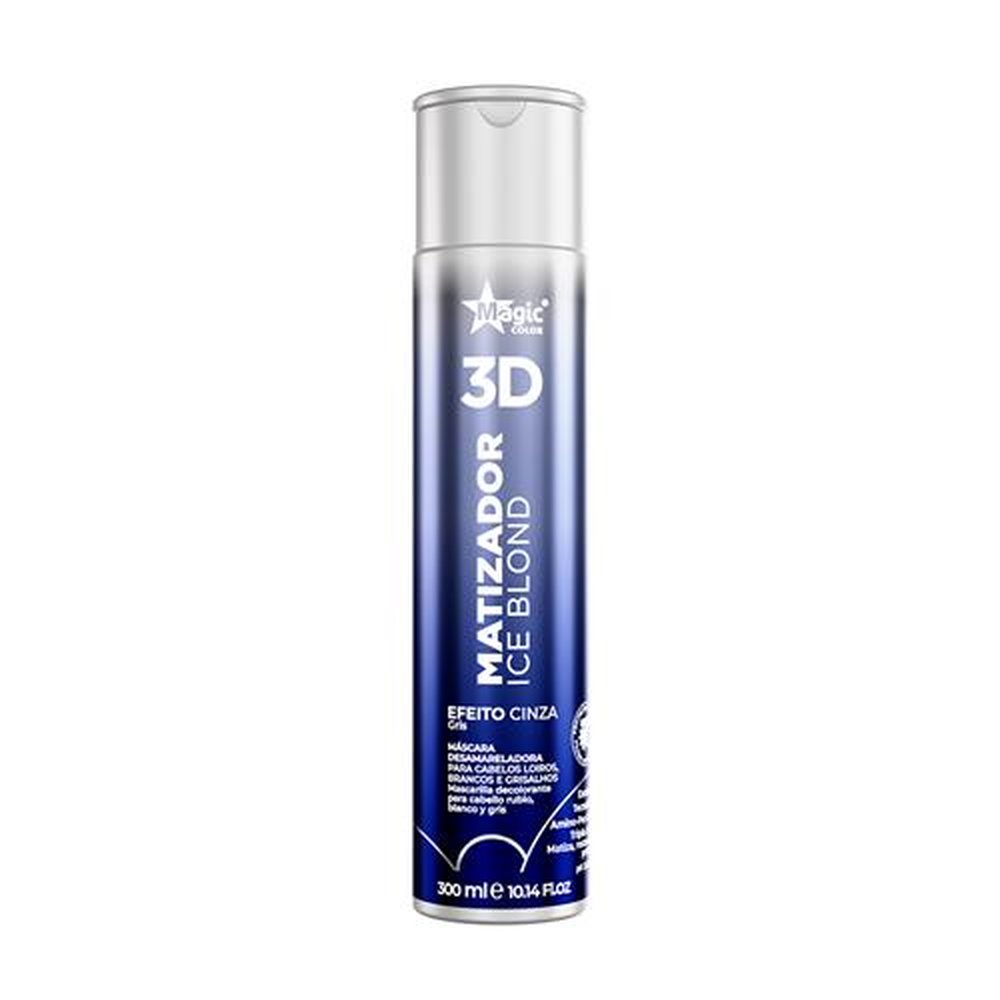Matizador 3D Ice Blond Efeito Cinza 300ml - Magic Color