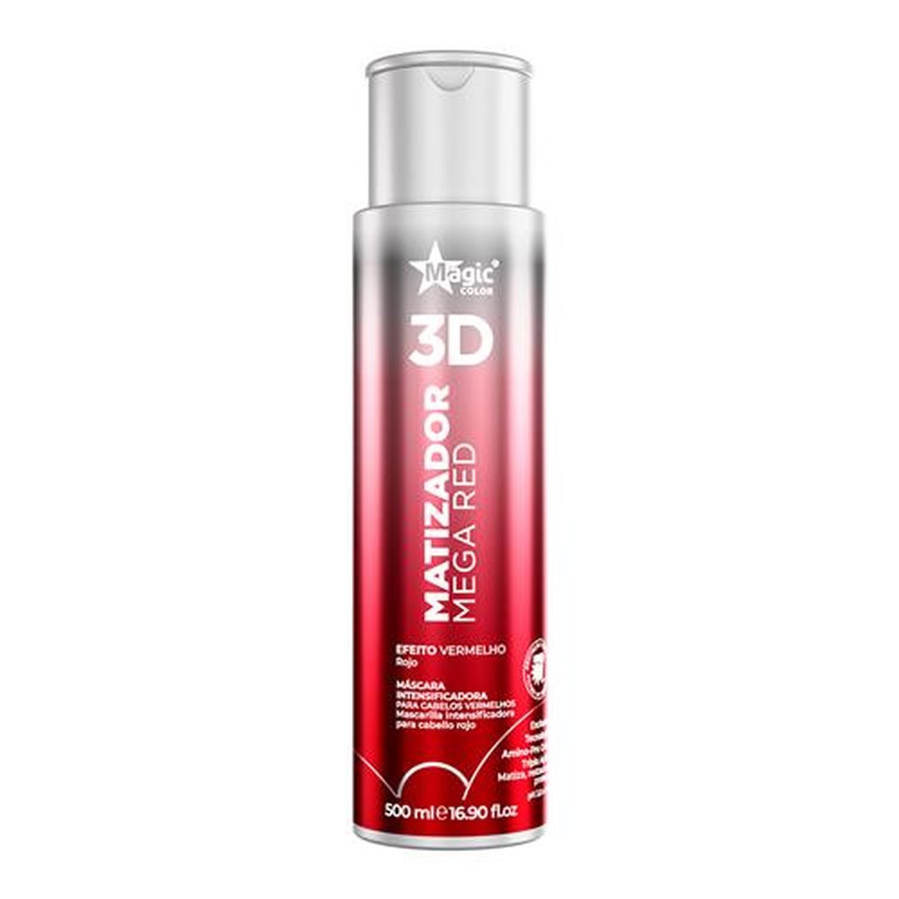 Matizador 3D Mega Red Cabelos Vermelhos 500ml - Magic Color