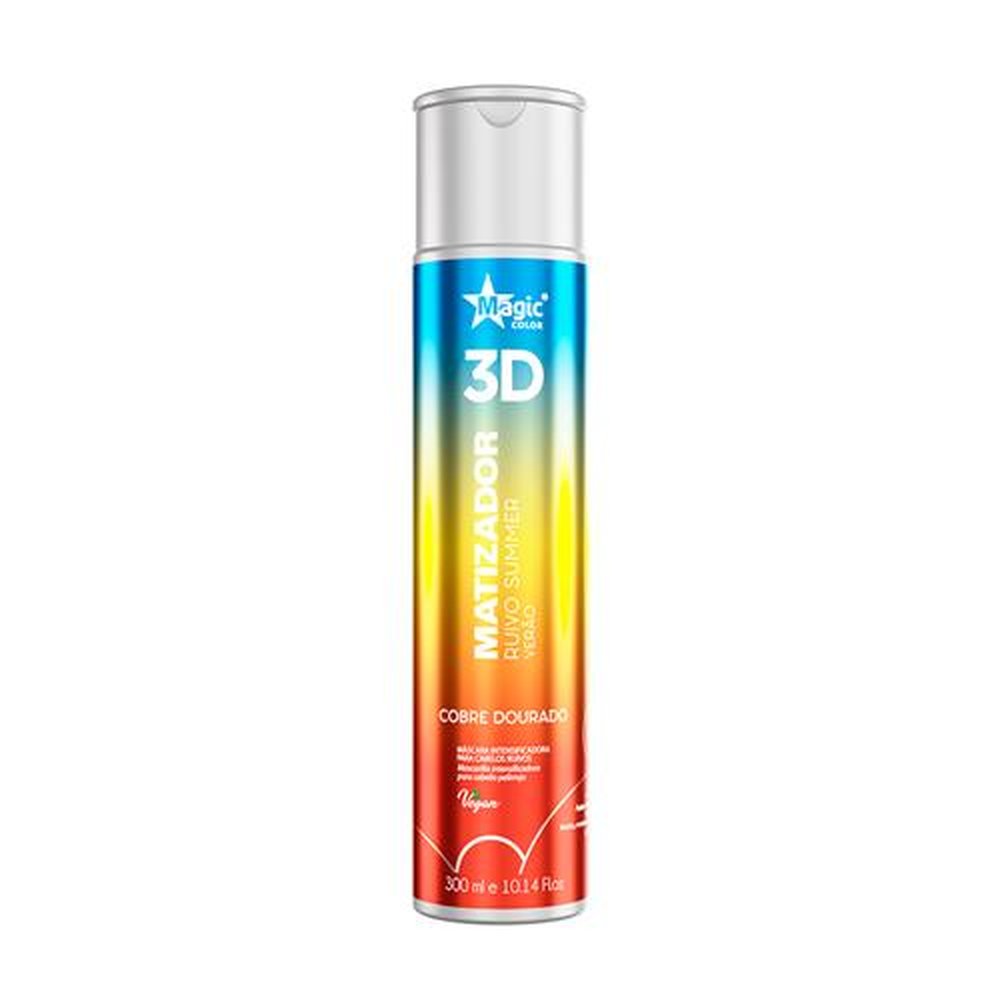 Matizador 3D Ruivo Summer Efeito Cobre Dourado 300ml - Magic Color