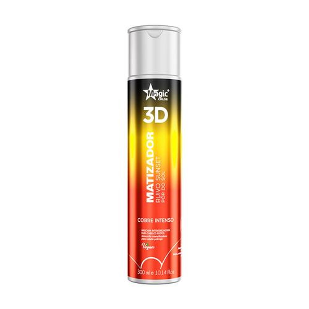 Matizador 3D Ruivo Sunset Efeito Cobre Intenso 300ml - Magic Color