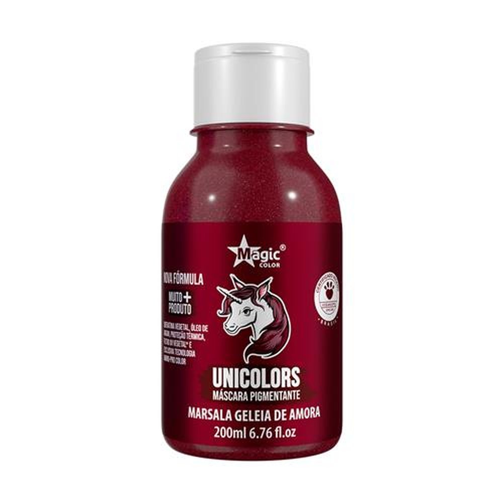 Unicolors Máscara Pigmentante Marsala Geleia de Amora 200ml - Magic Color