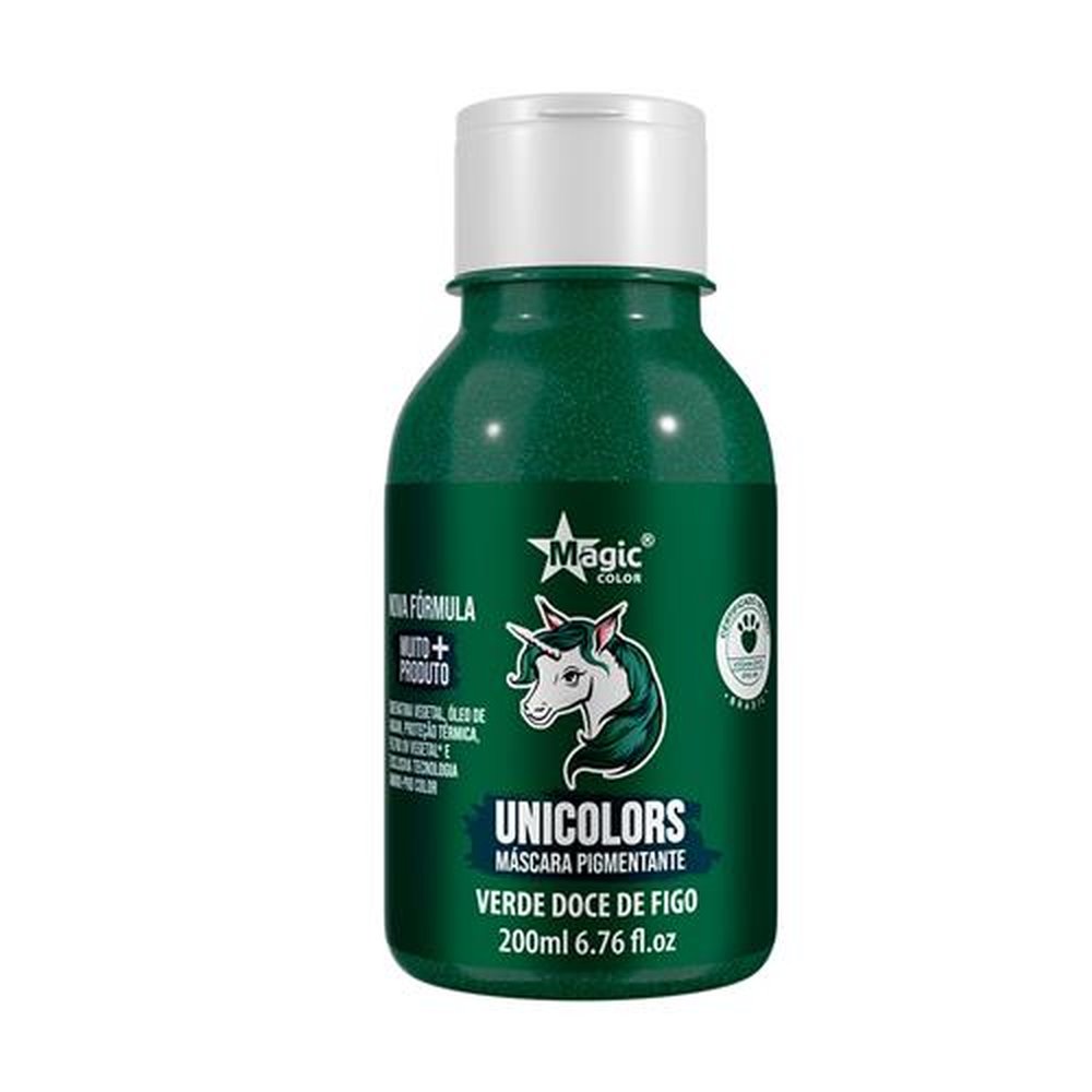 Unicolors Máscara Pigmentante Verde Doce de Figo 200ml - Magic Color