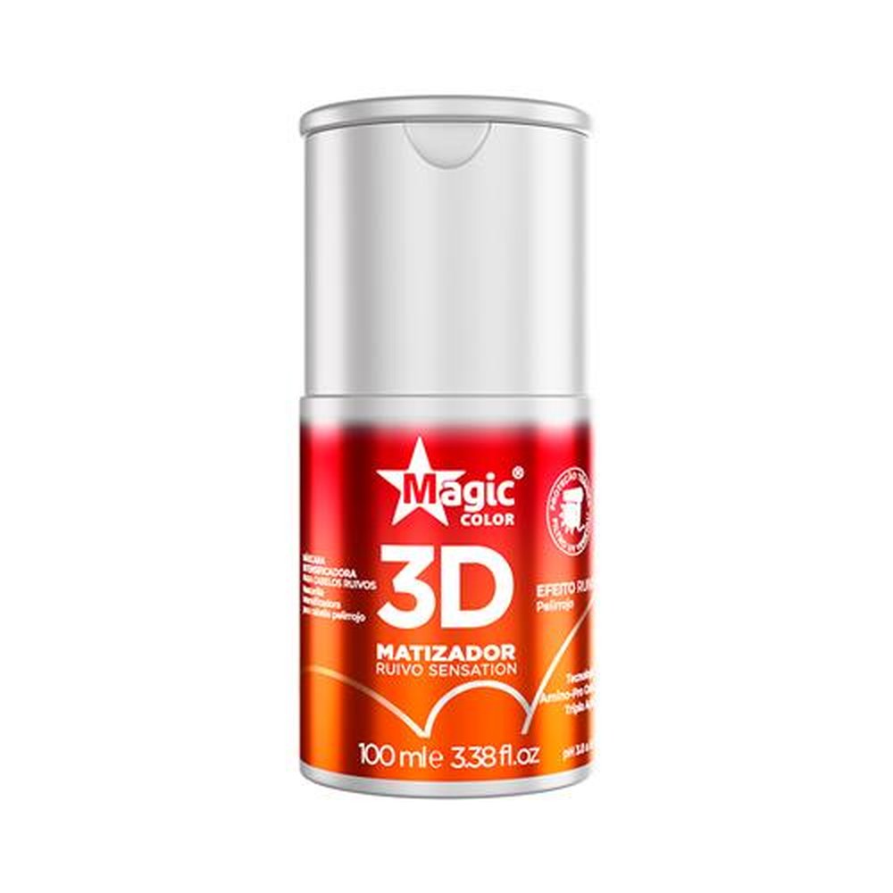 Matizador 3D Ruivo Sensation Efeito Laranja - Magic Color 100ml
