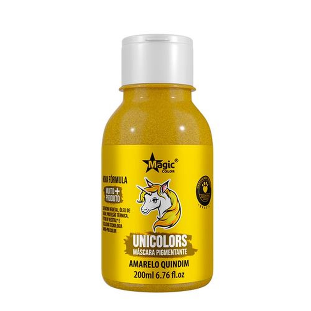 Unicolors Máscara Pigmentante Amarelo Quindim 200ml - Magic Color