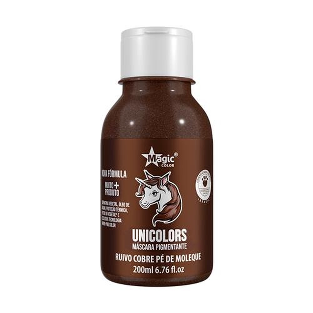 Unicolors Máscara Pigmentante Ruivo Cobre Pé de Moleque 200ml - Magic Color