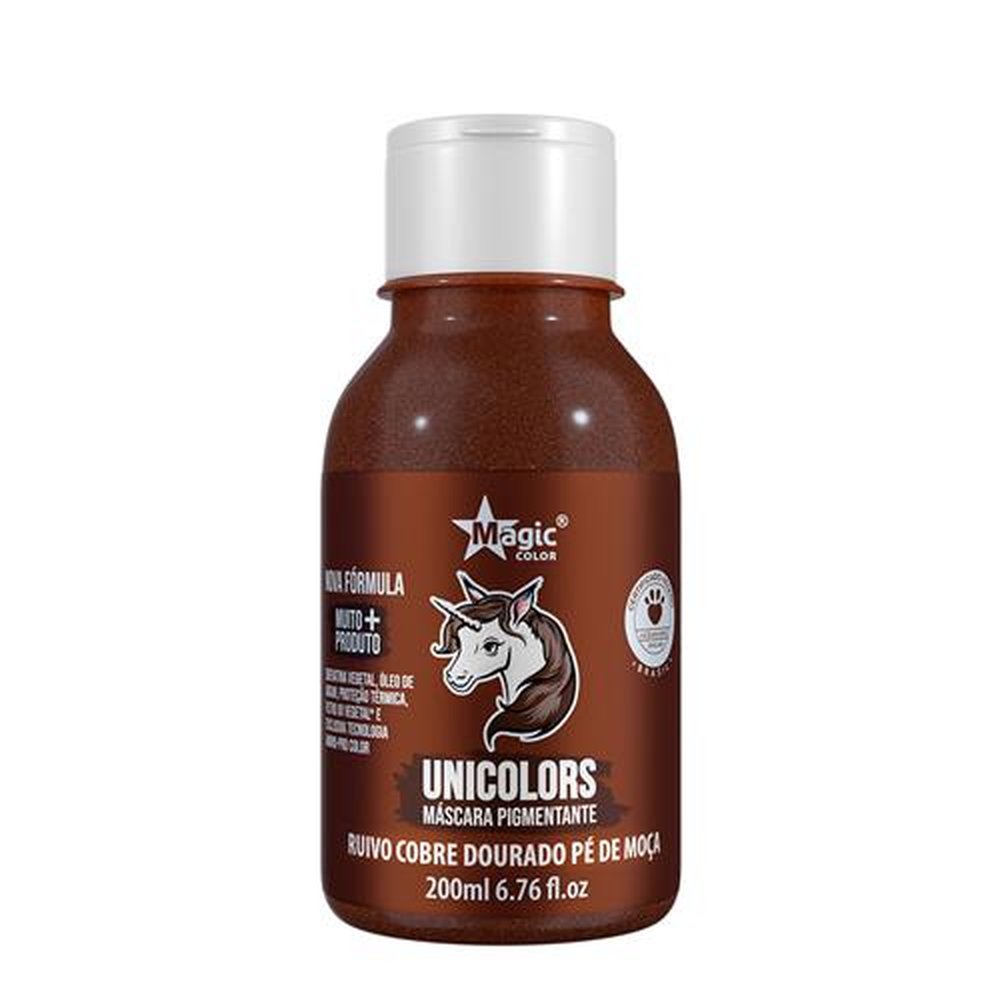 Unicolors Máscara Pigmentante Ruivo Cobre Dourado Pé de Moça 200ml - Magic Color