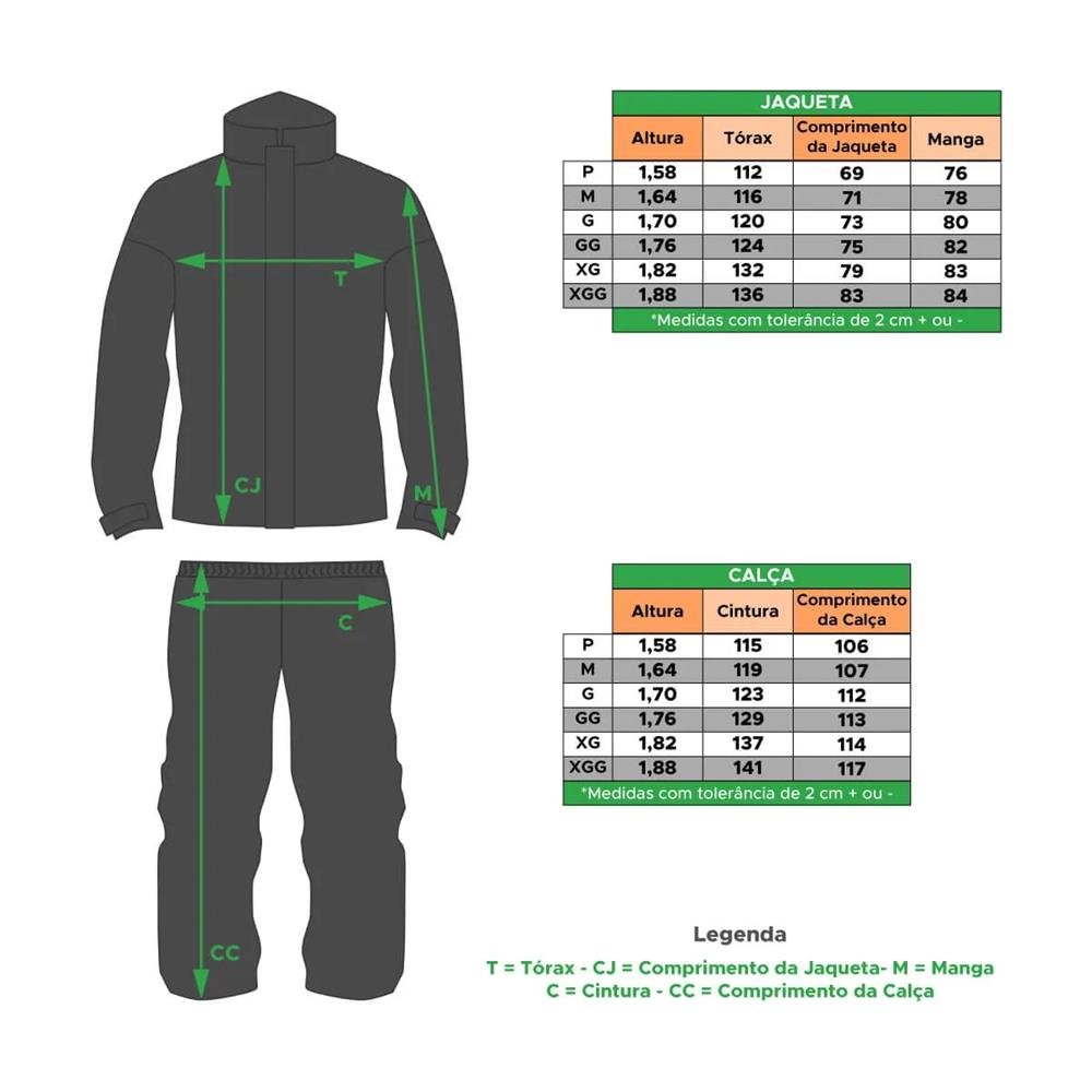 Capa De Chuva Motoqueiro Moto 100% Impermeável Pvc Feminino Tamanho P
