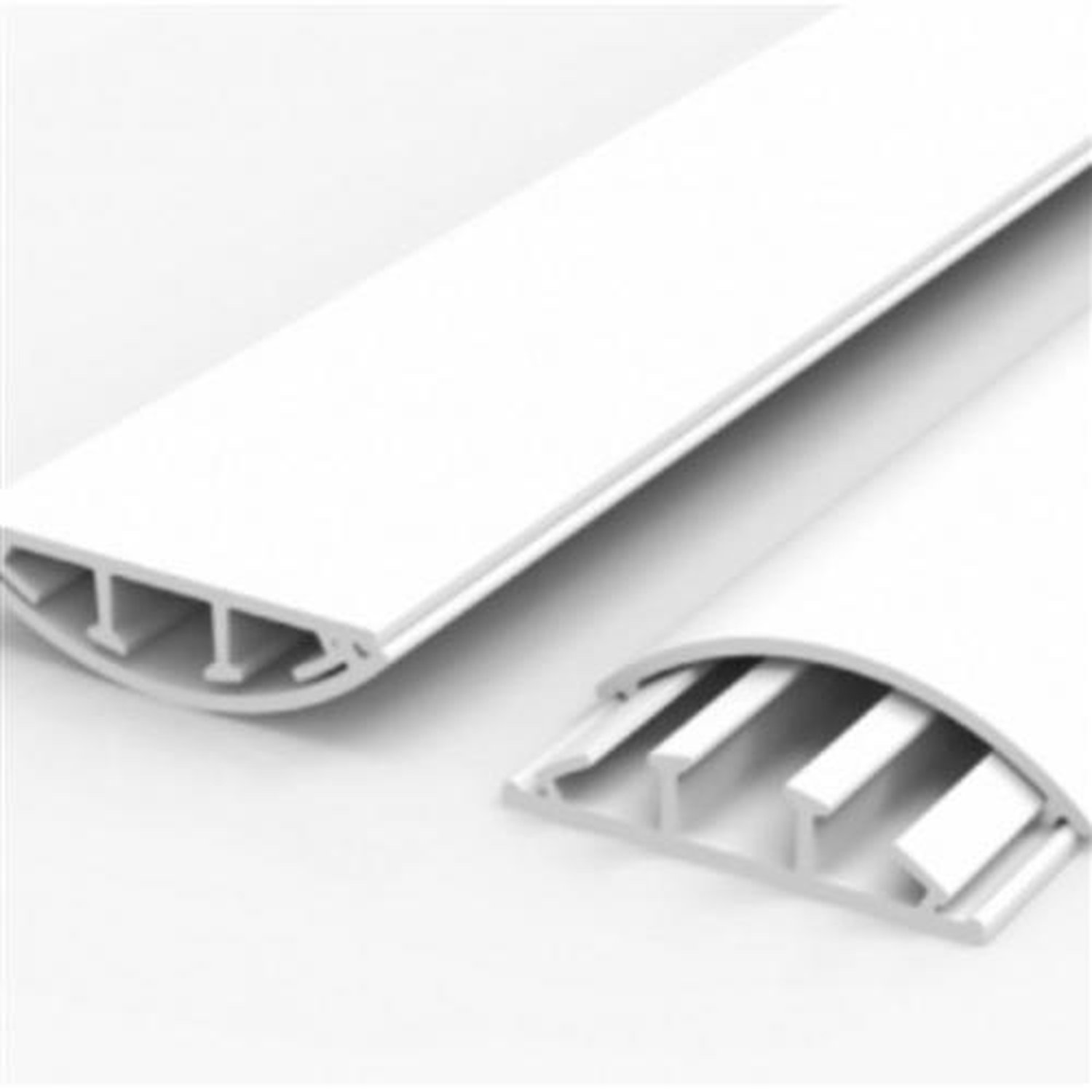 Kit com 28 unidades Canaletas Enerbras De Piso 52X14X2000 371/2-E Brancas