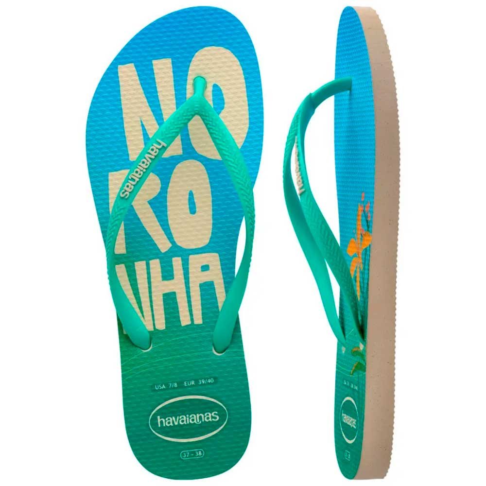 Havaianas Slim Postcard 0121 Bege Palha 35/36 com 12 Pares