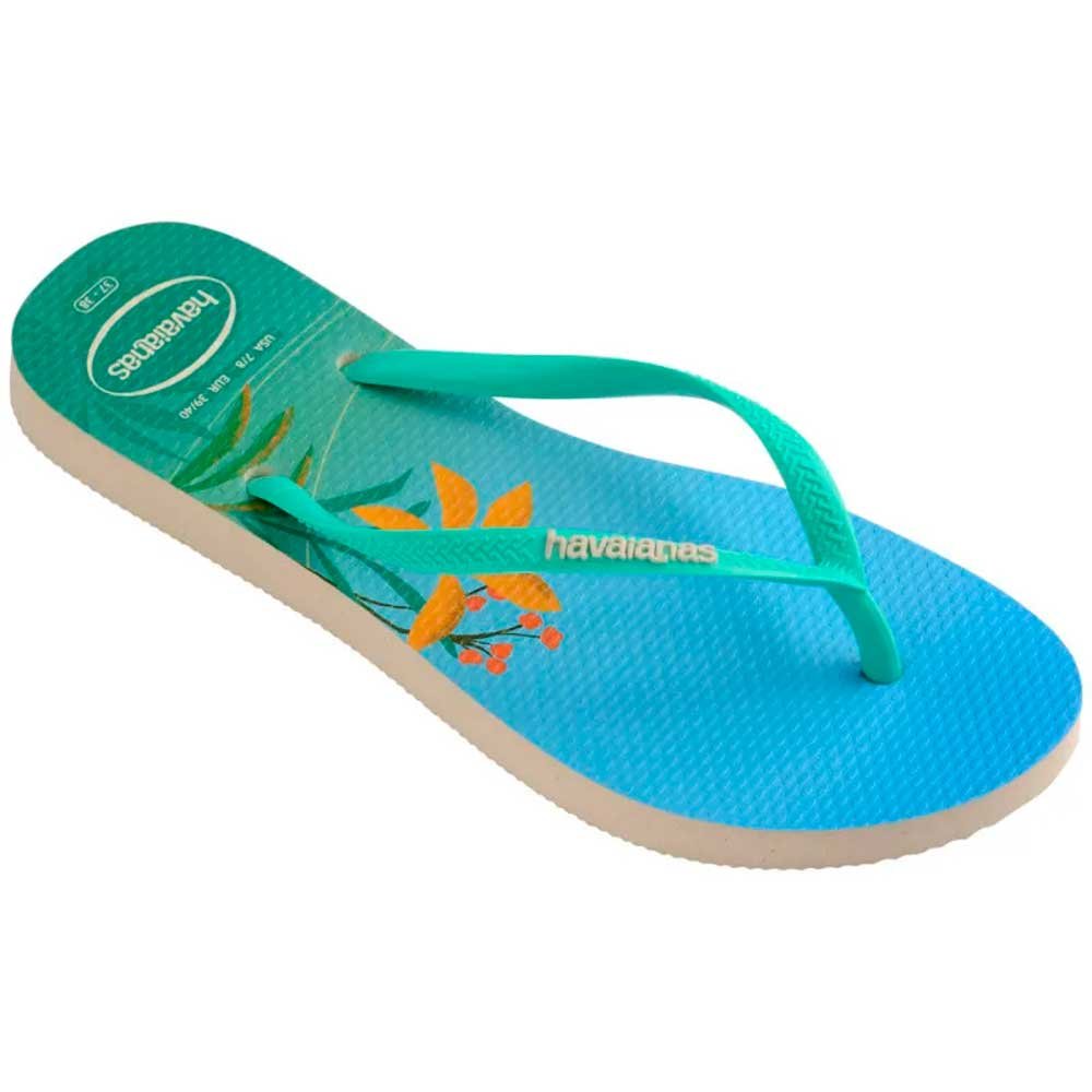 Havaianas Slim Postcard 0121 Bege Palha 35/36 com 12 Pares