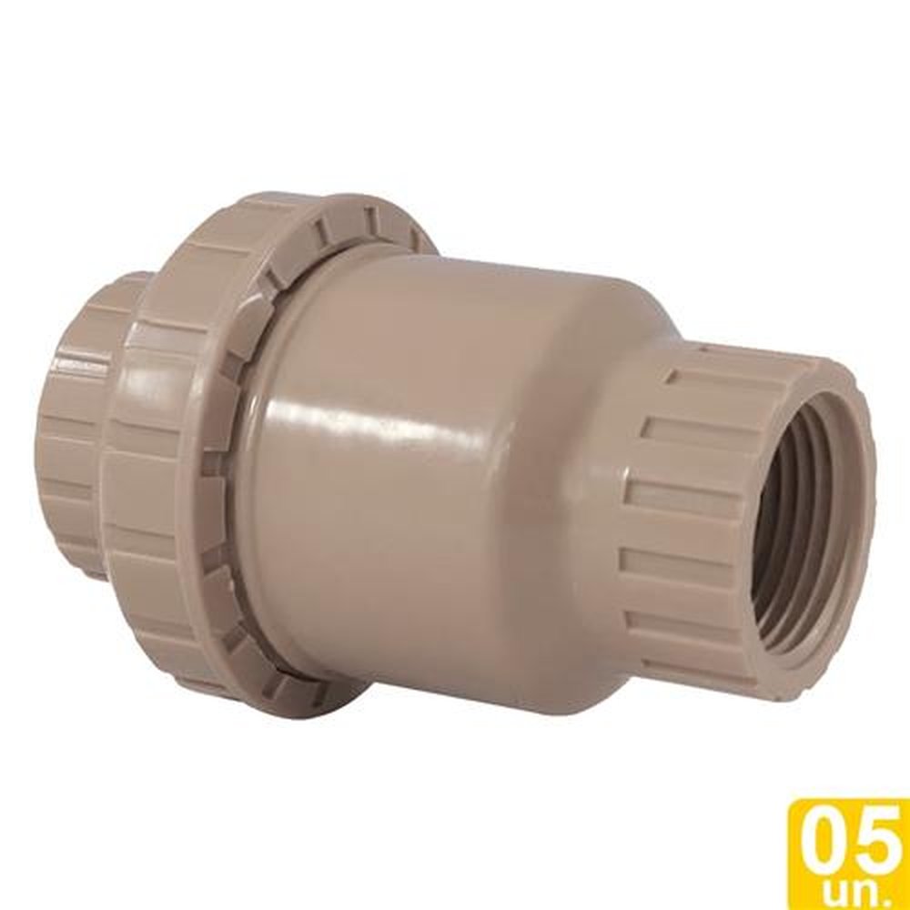 Válvula de Retenção Soldável Plastilit 25mm - Embalagem com 5 Unidades