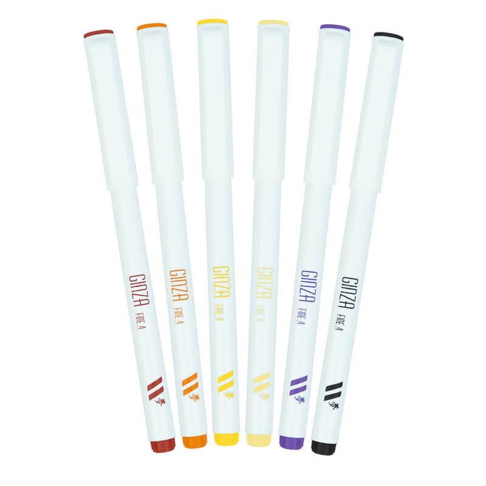 Kit Marcador Artistico Newpen Fine.4 Ginza PRO - Fashion Multicor com 6 Unidades