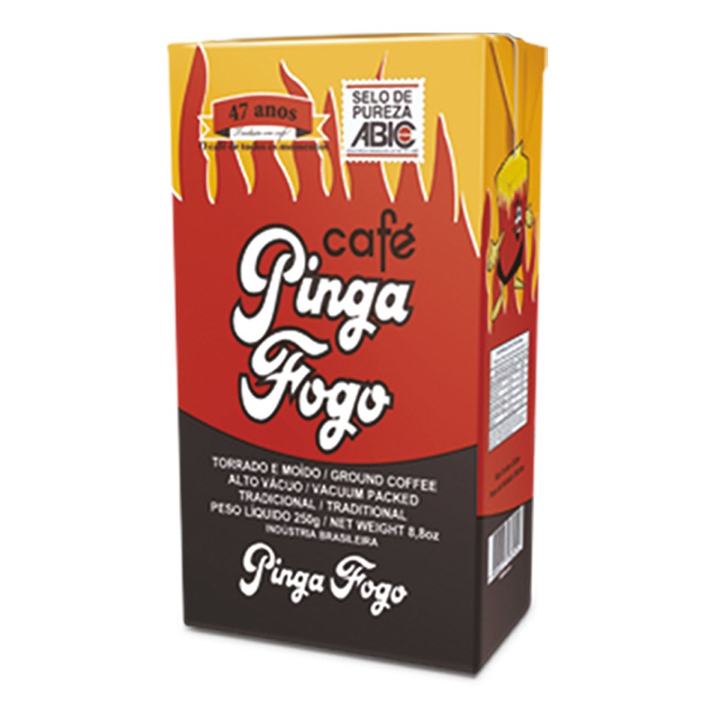 Café Pinga Fogo à Vácuo Tradicional 250g- Embalagem com 20 Unidades