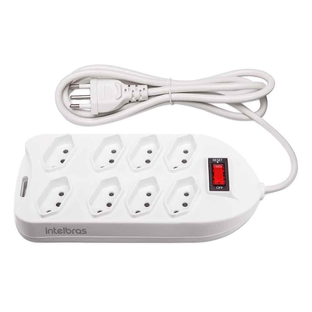 Filtro De Linha Intelbras 8t Epe 1008+ Cabo 1,5m Branco 4824003
