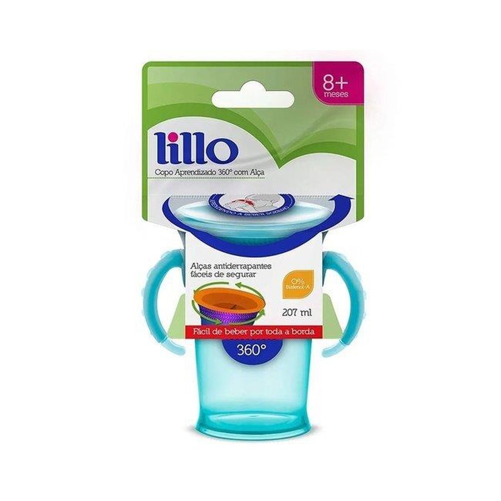 Copo de Aprendizado Lillo 360° 8+ Meses Azul