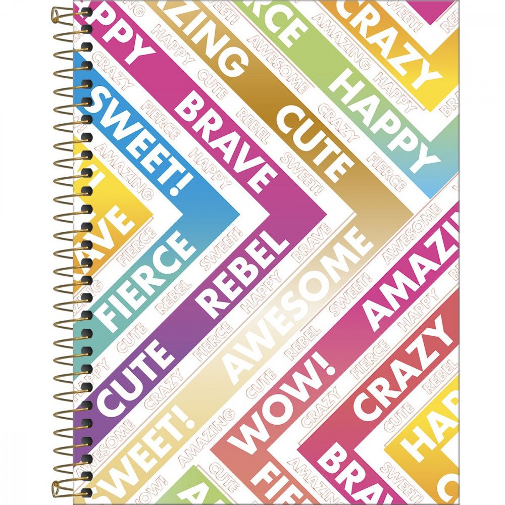 Caderno Tilibra Be Nice Colegial 1 Matéria 80 Folhas 177mm x 240mm - Capas Sortidas