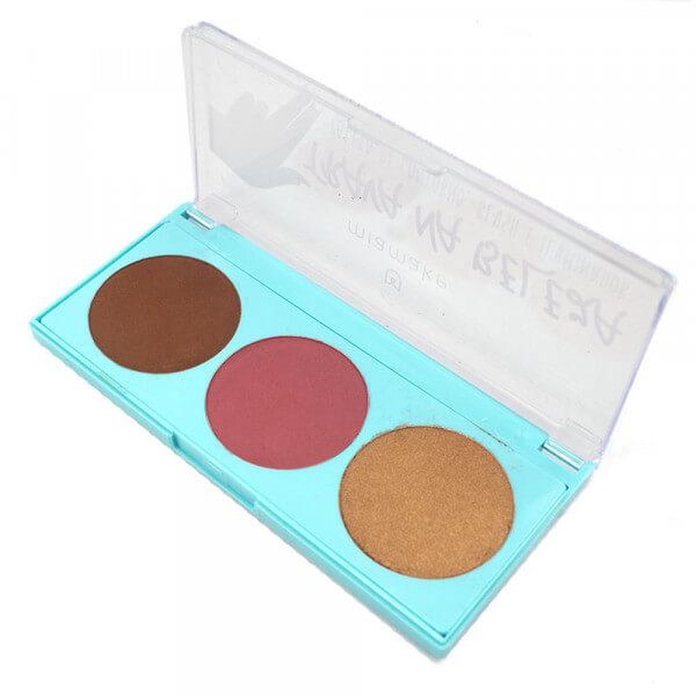 Paleta Trava na Beleza Mia Make - Trio Contorno Blush Iluminador - Rainha do Funk