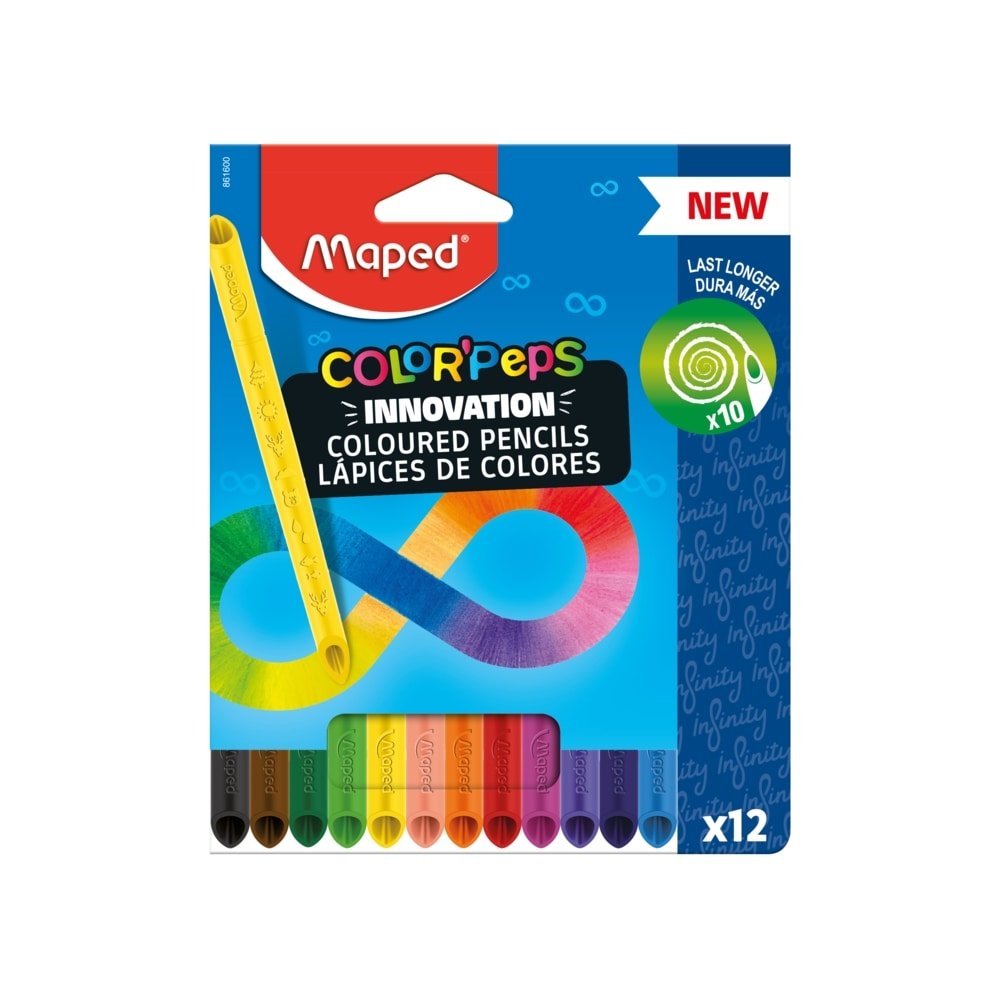Lápis de Cor Maped Infinity - 12 Embalagens com 12 Cores