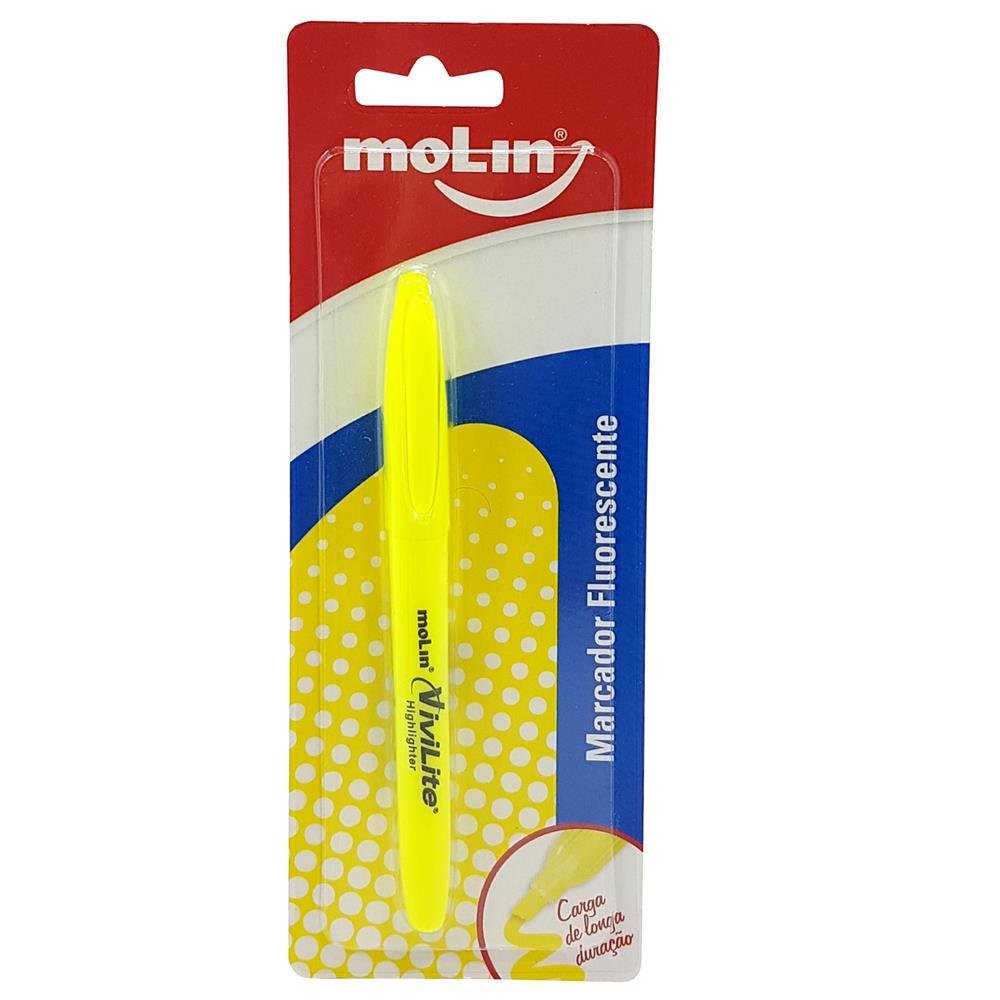Marcador Fluorescente ViviLite Highlighter Molin Amarelo