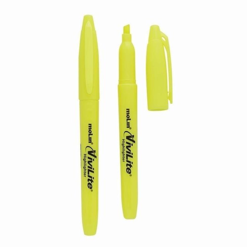 Marcador Fluorescente ViviLite Highlighter Molin Amarelo