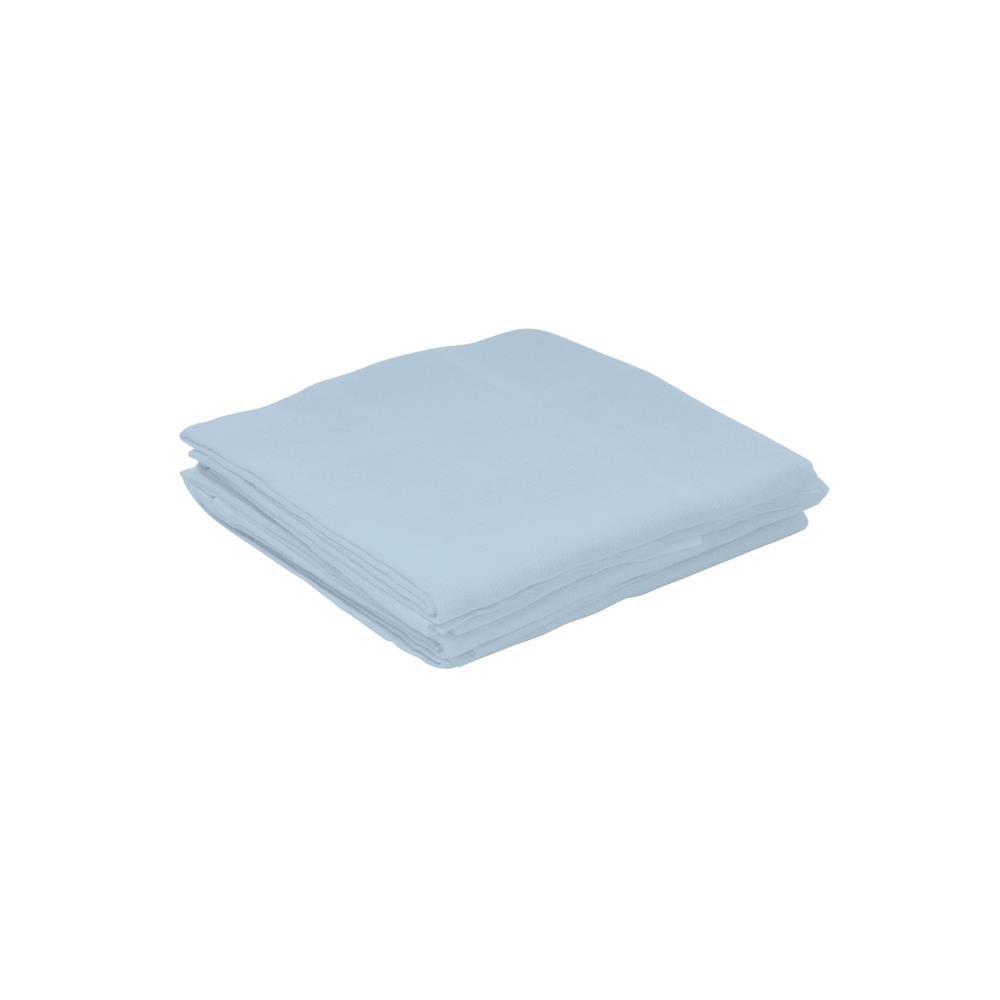 Fralda Incomfral Luxo - Pinte e Borde - Lisa - Azul - 70cm x 70cm - Pacote com 5