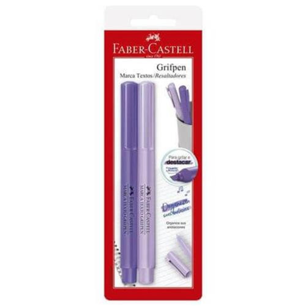 Marca Texto Faber Castell Grifpen 2 Unidades Lilás