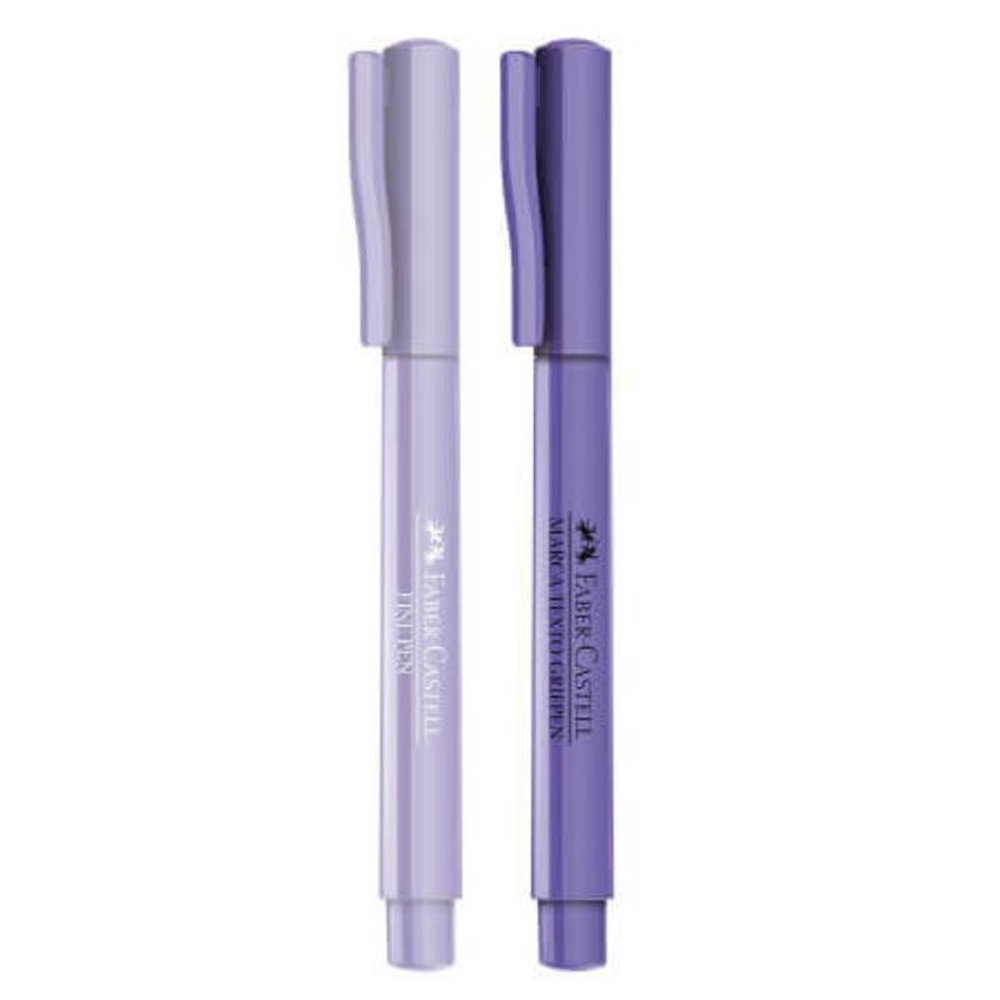 Marca Texto Faber Castell Grifpen 2 Unidades Lilás