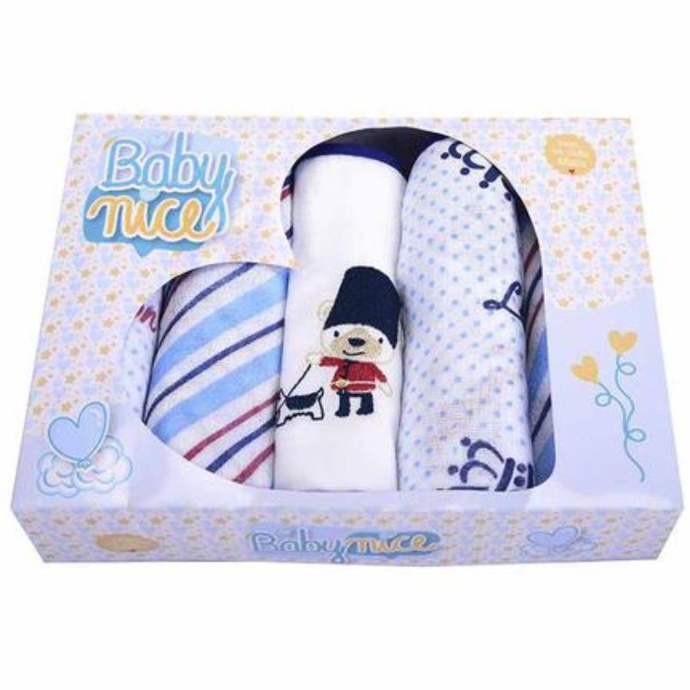 Fralda com Bainha Baby Nice MinasRey Caixa C/5 Unidades - Mar