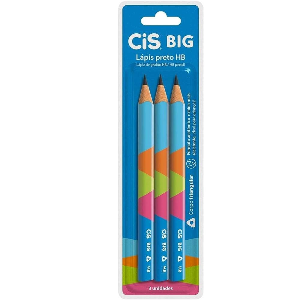 Lapis Preto Big Cis HB 3 Unidades